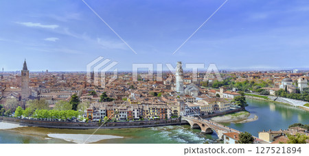 Aerial view of Verona, Italy 127521894