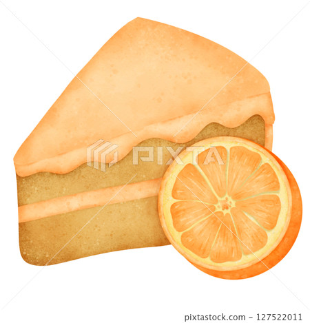 slice of orange cake slice of orange cake 127522011