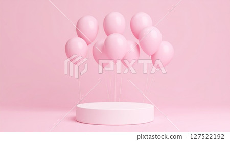 Pink rose petals with white cosmetic cream and heart-shaped pills, a sweet and healthy healthcare closeup 127522192