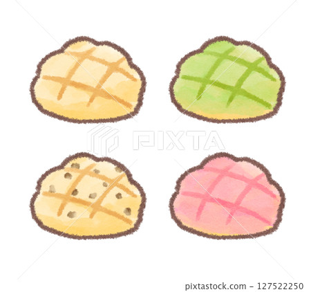 各種瓜子麵包的插圖 各種瓜子麵包的插圖 127522250