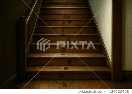 Another World Horror Edition, Summer Ghost Story: Mysterious Footprints on the Stairs 127522498