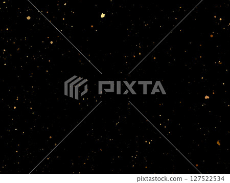 Elegant gold splatter texture on a black background. Abstract vector ink drops and glittery specks create a luxurious and festive design. Perfect for invitations, packaging, posters, brandin Elegant gold splatter texture on a black background. Abstract vector ink drops and glittery specks create a luxurious and festive design. Perfect for invitations, packaging, posters, brandin 127522534