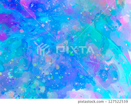 Unicorn background with rainbow mesh. Fantasy gradient backdrop with hologram. Vector illustration for poster, brochure, invitation, cover book 127522539
