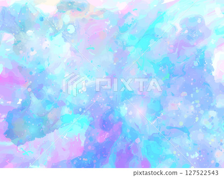 Unicorn background with rainbow mesh. Fantasy gradient backdrop with hologram. Vector illustration for poster, brochure, invitation, cover book 127522543