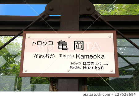 Torokko Kameoka Station on the Torokko Train 127522694