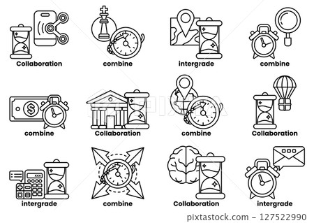 The image is a collection of different clock faces The image is a collection of different clock faces 127522990