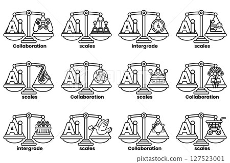 The scales are black and white 127523001