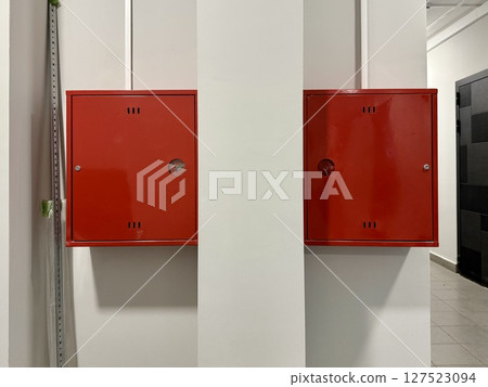 Fire protection system in a new building. High quality photo Fire protection system in a new building. High quality photo 127523094