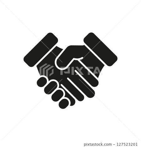 Handshake Solid Icon. Partnership, Agreement, And Collaboration Silhouette Symbol. Teamwork, Business Dealings, And Mutual Understanding. Isolated Vector Illustration Handshake Solid Icon. Partnership, Agreement, And Collaboration Silhouette Symbol. Teamwork, Business Dealings, And Mutual Understanding. Isolated Vector Illustration 127523201