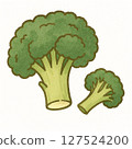 簡單的平面西蘭花插圖 127524200