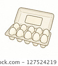 簡單的扁平蛋插圖 127524219