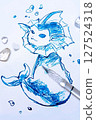 Tropical blue Vaporeon drawn with glass pen 127524318