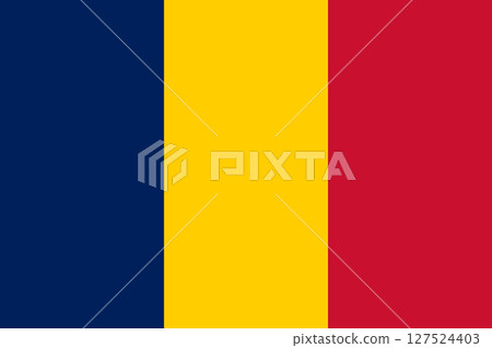 Flag of Chad, the national symbol 127524403