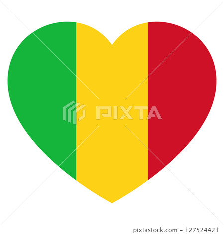flag of Mali in form of heart symbol of love 127524421