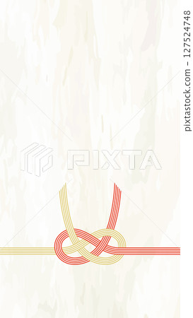 Vector illustration of Mizuhiki Noshi gift wrapping paper background 127524748