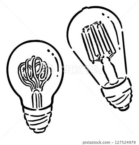 Edison lamp_line drawing 127524979
