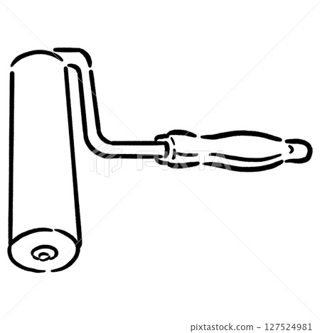 油漆滾筒_線條畫 127524981