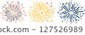 Cartoon festival fireworks illustration material 127526989