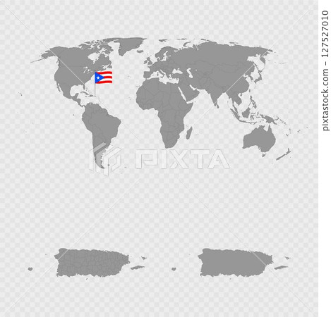 Puerto Rico Map Set with World Location. Puerto Rico Map Set with World Location. 127527010