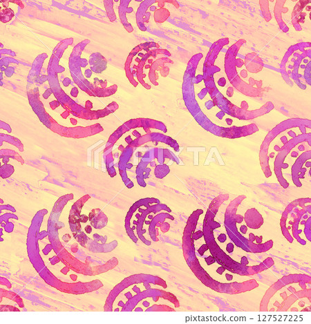 A watercolor-style doodle pattern featuring curved lines A watercolor-style doodle pattern featuring curved lines 127527225