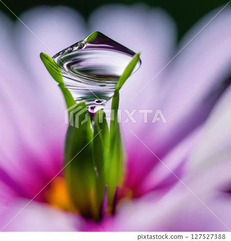 flower with water drops 127527388