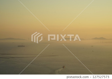 淡路島明石海峽大橋的黃昏 127527573