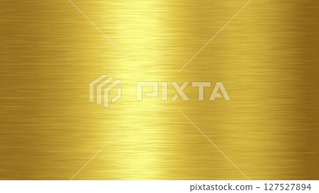 Shiny gold metal plate 127527894