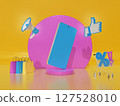 Smartphone with Shopping and Marketing Icons 127528010