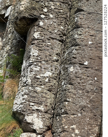 Giant's Causeway is a UNESCO World Heritage Site on Northern Ireland's Antrim Coast, famous for hexagonal stones by volcanic activity and beautiful coast. 127528224