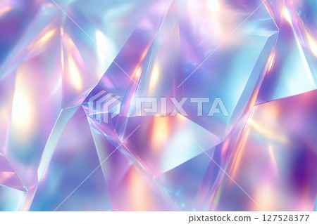 閃耀著彩虹色光芒的夢幻水晶背景材料，非常適合美麗設計 127528377