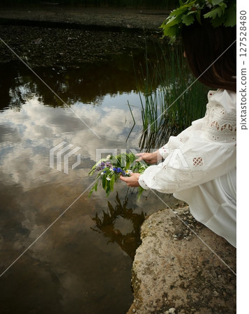 Midsummer solstice or Ivan Kupala celebration 127528480