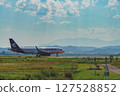 Plane preparing for takeoff, Sendai Airport, Natori City, Miyagi Prefecture 127528852