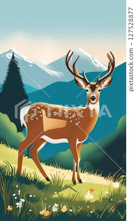 deer in the forest 127528877