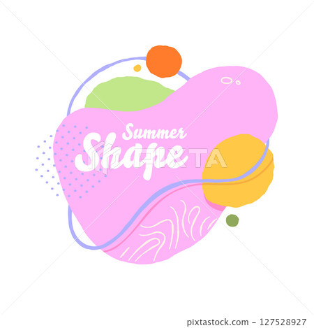 Abstract colorful summer shape pastel colors 127528927
