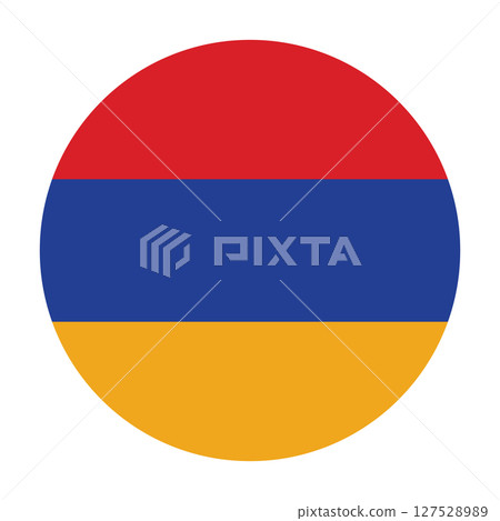 Flag of Armenia round shape, national symbol Flag of Armenia round shape, national symbol 127528989