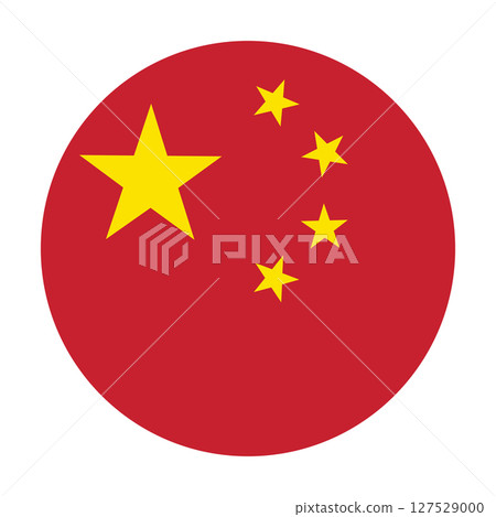 Flag of China round shape, national symbol Flag of China round shape, national symbol 127529000