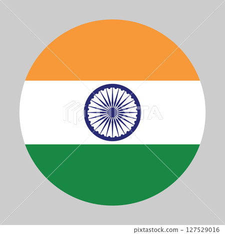 Flag of India round shape, national symbol Flag of India round shape, national symbol 127529016