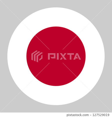 Flag of Japan round shape, national symbol 127529019