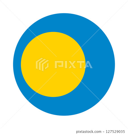 Flag of Palau round shape, national symbol Flag of Palau round shape, national symbol 127529035