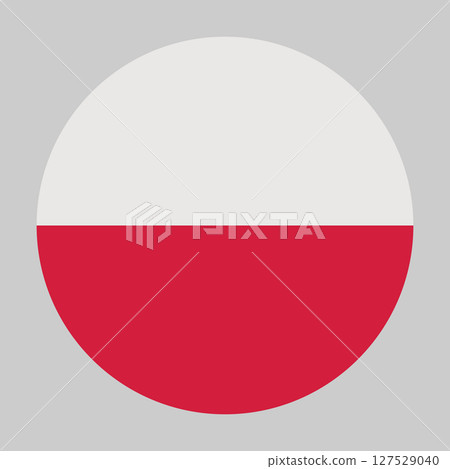 Flag of Poland round shape, national symbol Flag of Poland round shape, national symbol 127529040