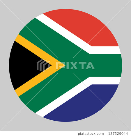 Flag of South Africa round shape, national symbol 127529044