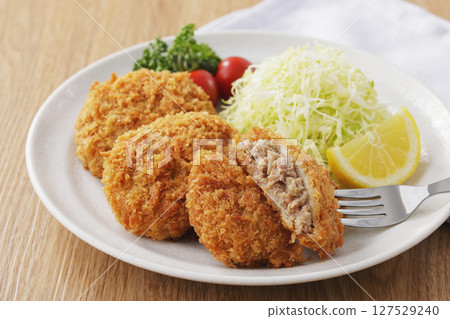 美味的肉末炸肉排 美味的肉末炸肉排 127529240