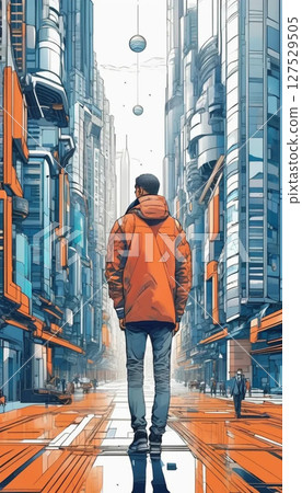 business people walking on the street 127529505