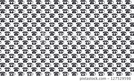 Seamless pattern background of nostalgic Showa-era black telephones 127529598