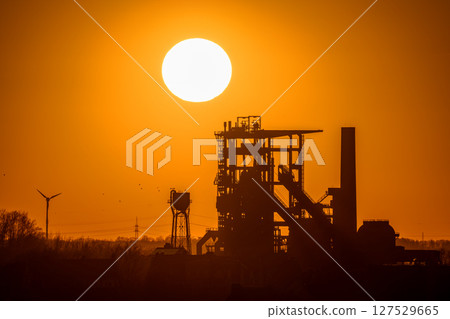 Old smelter Phoenix West in Dortmund, Ruhr Metropolis, Germany, Europe Old smelter Phoenix West in Dortmund, Ruhr Metropolis, Germany, Europe 127529665