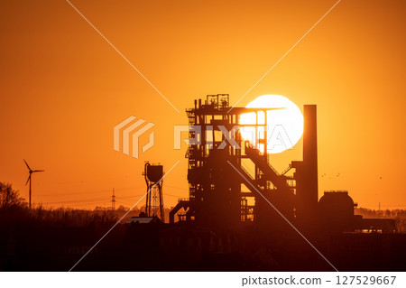 Old smelter Phoenix West in Dortmund, Ruhr Metropolis, Germany, Europe Old smelter Phoenix West in Dortmund, Ruhr Metropolis, Germany, Europe 127529667