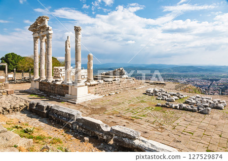 Ancient ruins of the Temple of Trajan in Pergamon Turkey Ancient ruins of the Temple of Trajan in Pergamon Turkey 127529874