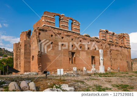 Roman Red Basilica ruins in Bergama Turkey Roman Red Basilica ruins in Bergama Turkey 127529881