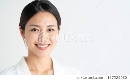 美麗的皮膚年輕女性美麗 127529980