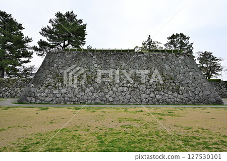 Saga Castle Park, where bullet scars from the Saga Rebellion remain 127530101